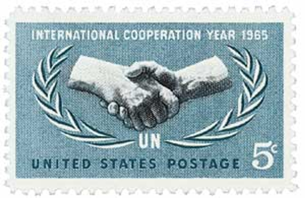 1266 - 1965 5c International Cooperation Year - Mystic Stamp Company