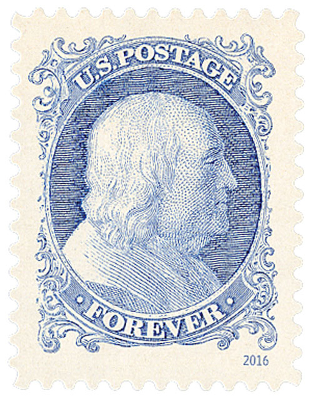 5053 - 2016 First-Class Forever Stamp - U.S. Flag (Sennett Security  Products, coil) - Mystic Stamp Company