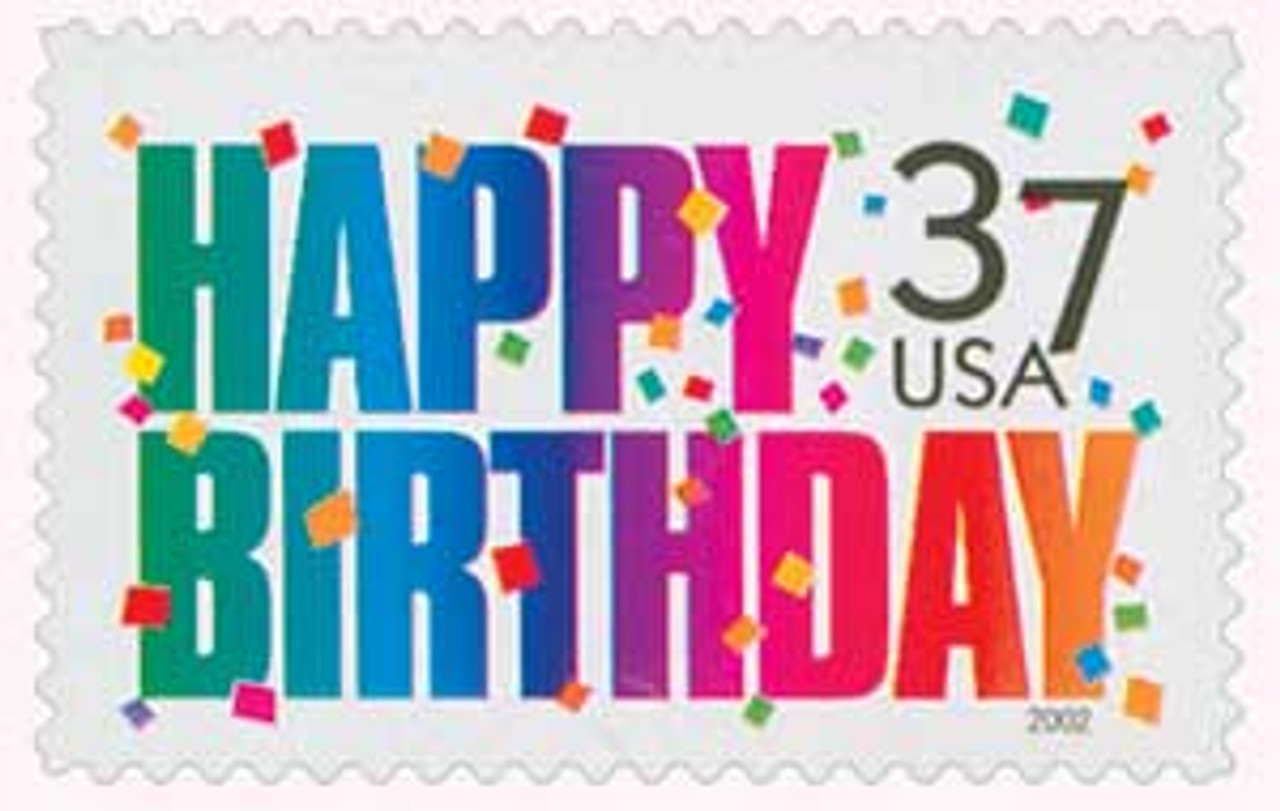 3695 - 2002 37c Happy Birthday - Mystic Stamp Company