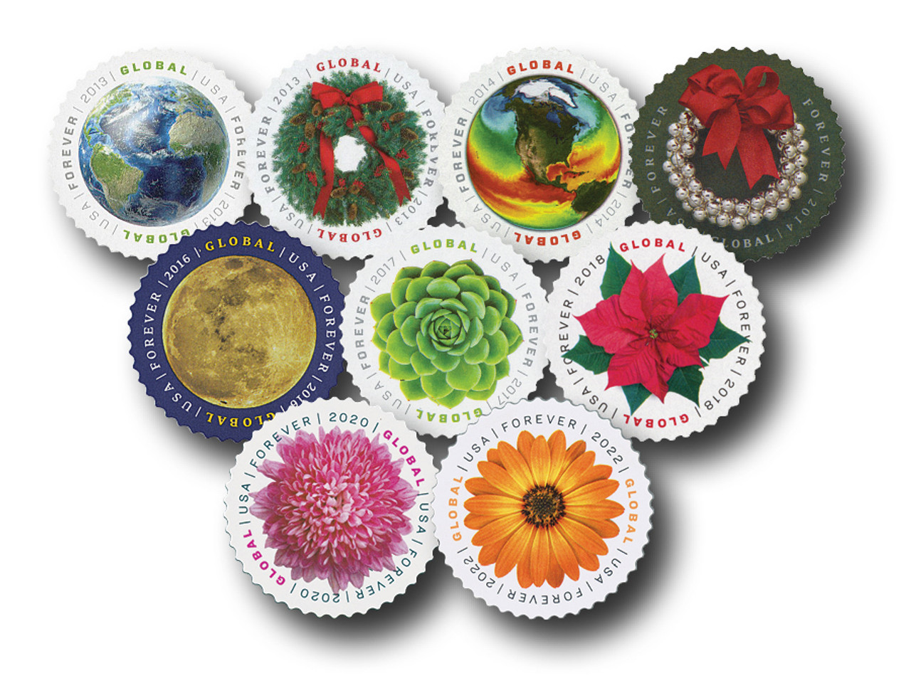 5460 - 2020 Global Forever Stamp - Chrysanthemum - Mystic Stamp Company