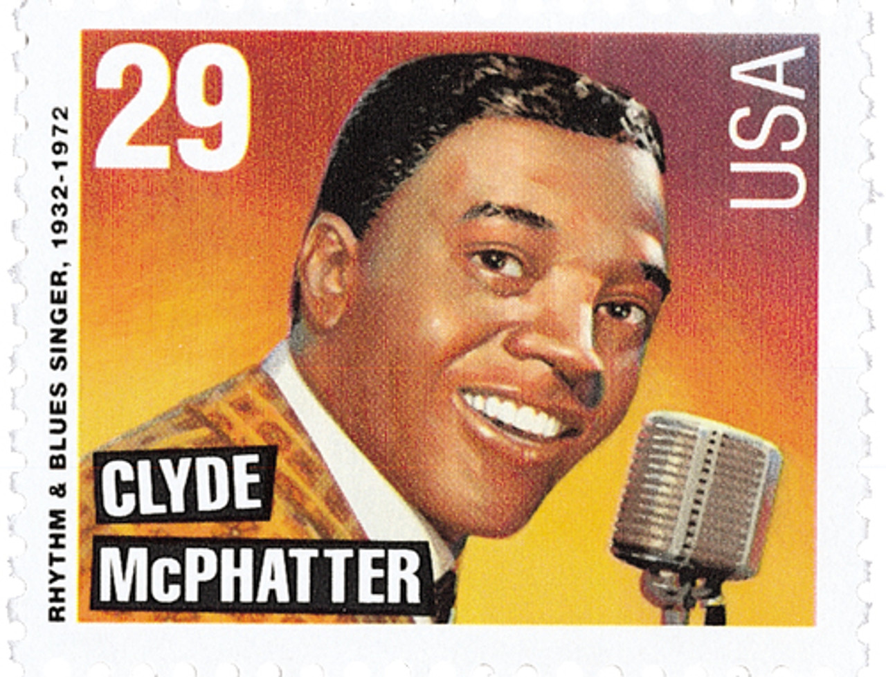 2726 - 1993 29c Legends of American Music: Clyde McPhatter - Mystic Stamp  Company