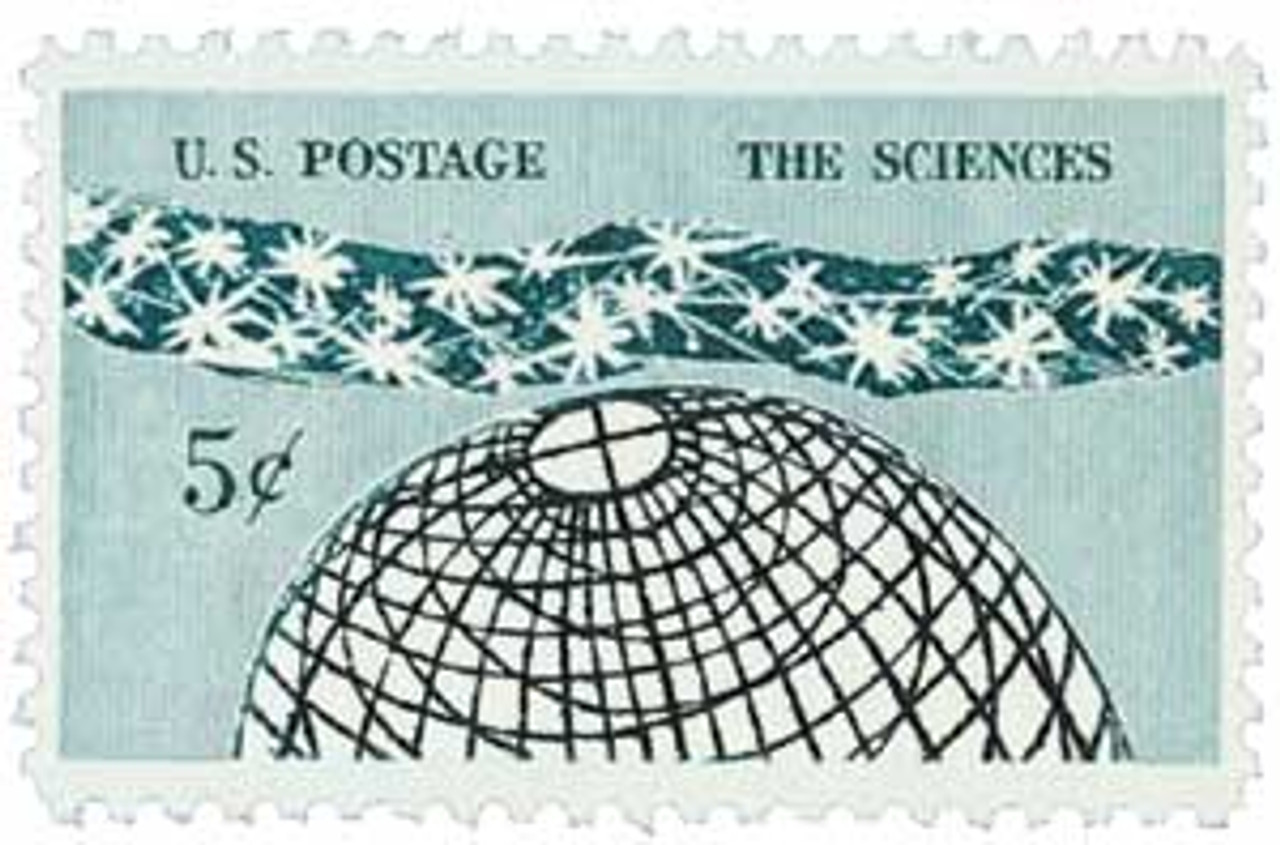 Postage Stamps For Crafting: 1963 5c 'The Sciences'; Blue; 50