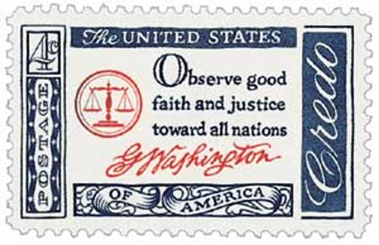 1139 - 1960 4c American Credo: George Washington - Mystic Stamp 