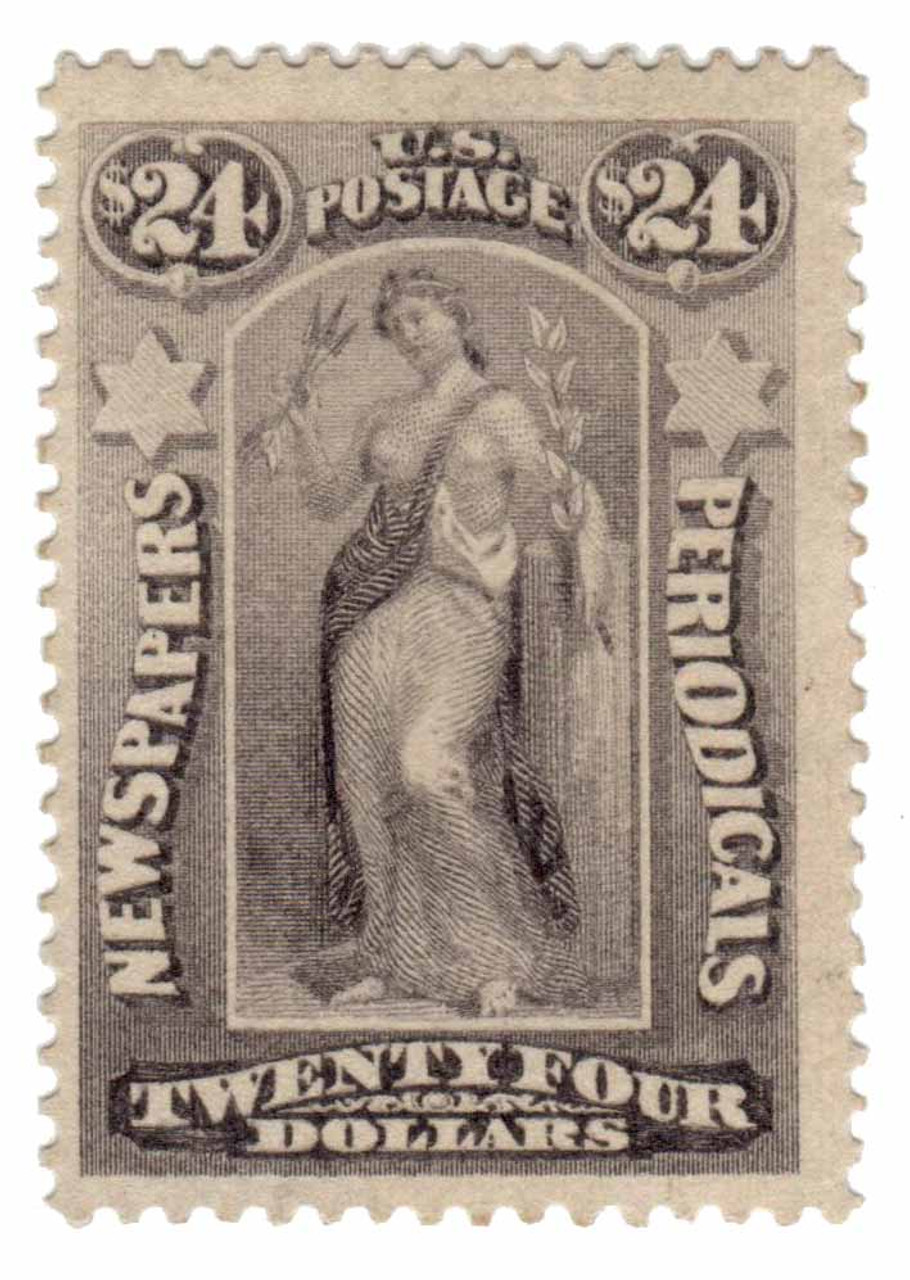 PR29 - 1875 $24 Newspaper & Periodical Stamp - dk gray violet