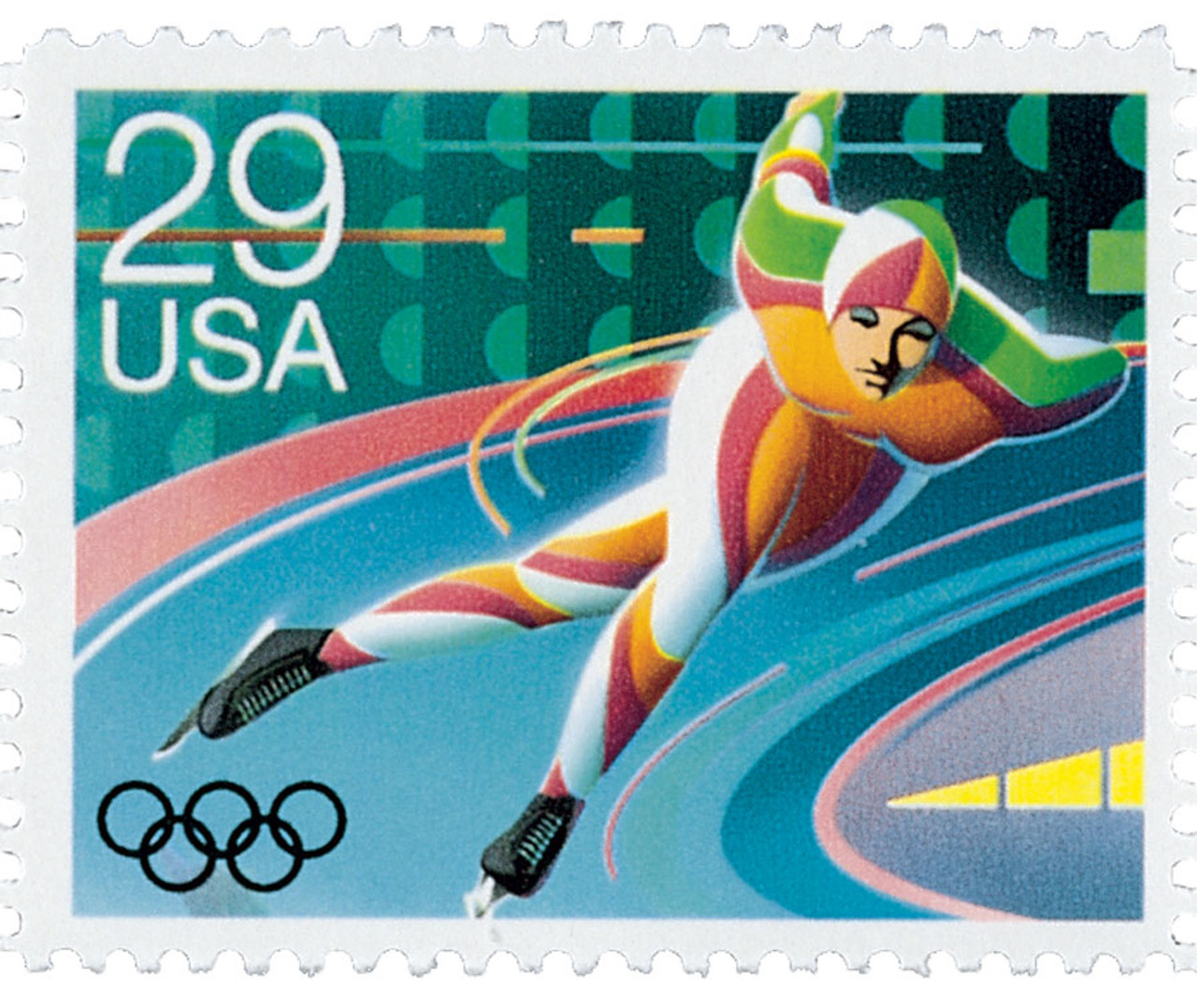 2613 - 1992 29c Winter Olympics: Speed Skating - Mystic Stamp Company