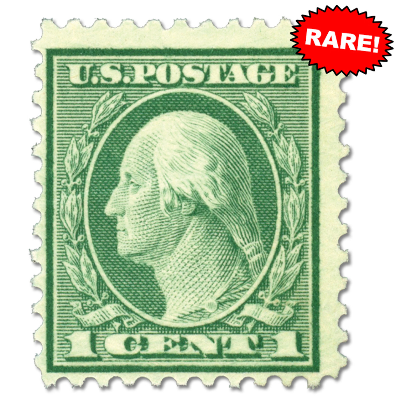 542-44 - 1920-22 1c Washington, Green, Experimental Rotary Press