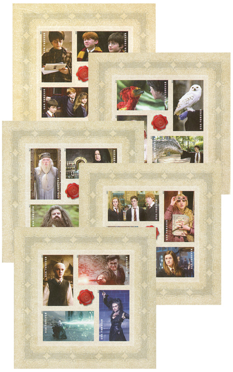 Harry Potter Souvenir Booklet of 20 x Forever U.S. Postage Stamps 2013