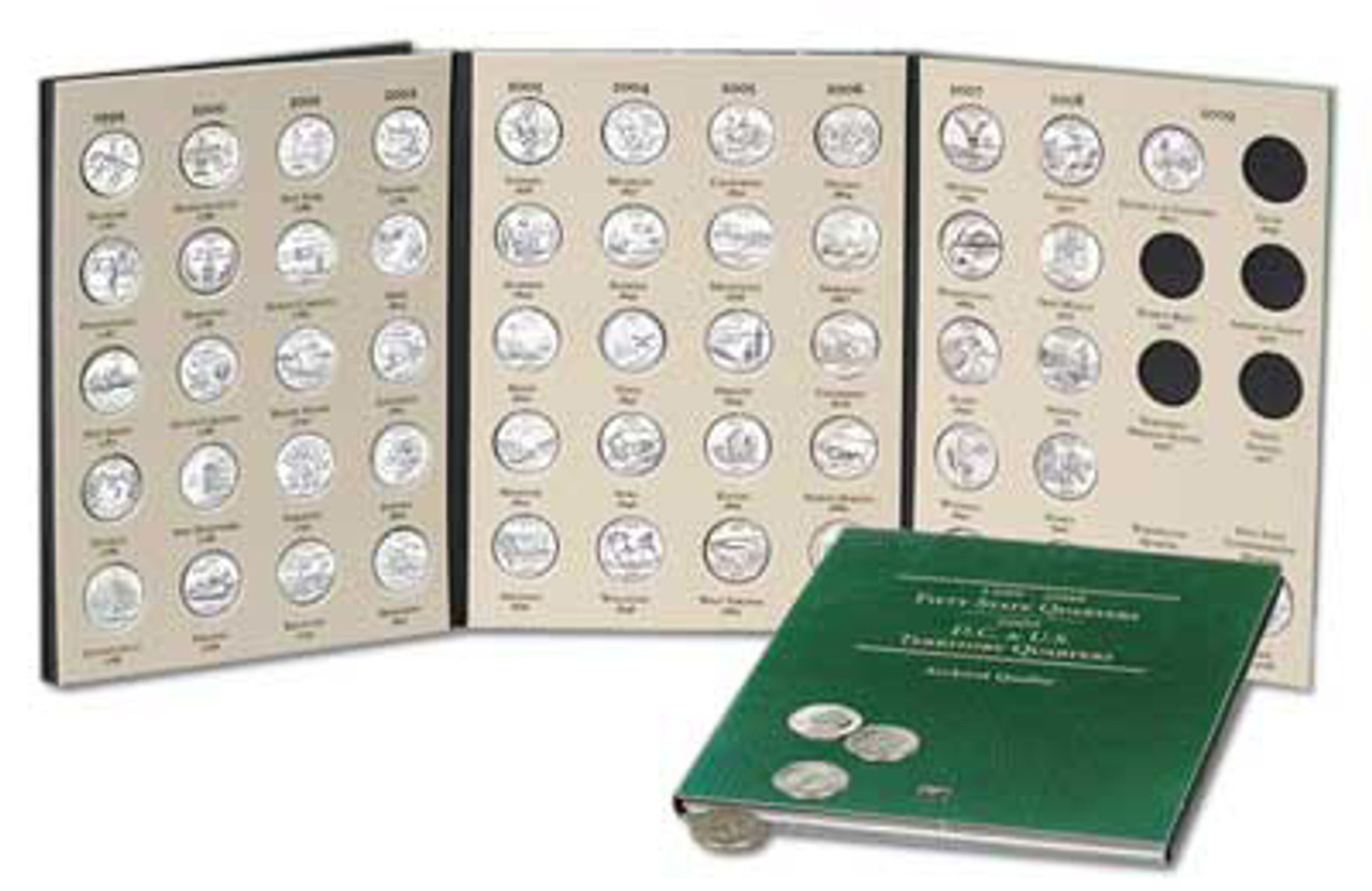 CNS808 - 56 US Quarter Coin Folder - Mystic Stamp Company