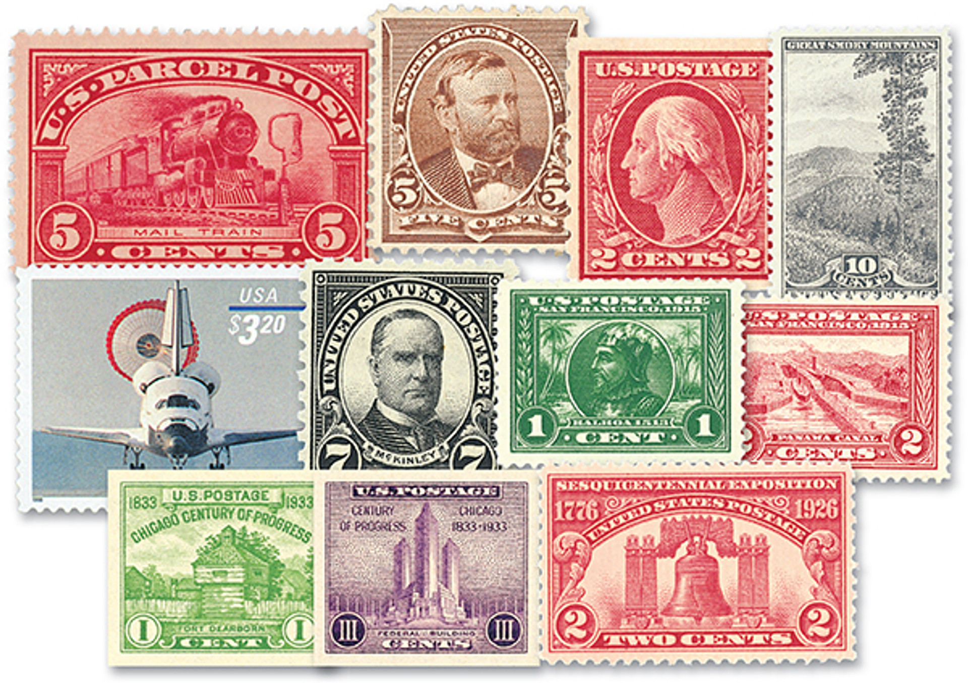 US 100 in US Stamps Mystic Stamp Company