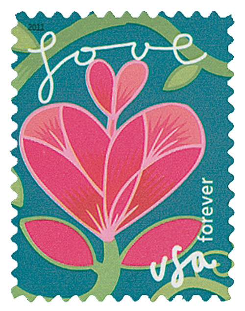 453140 FDC 2011 FirstClass Forever Stamp Love Series Garden of