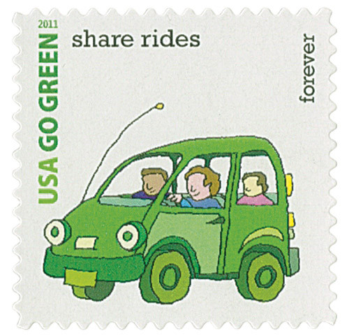 4524 2011 FirstClass Forever Stamp Go Green Mystic Stamp Company