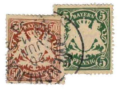 62//70  - 1888-1900 German States-Bavaria