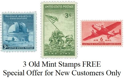 GK96H - 3 Classic Mint U.S. Stamps