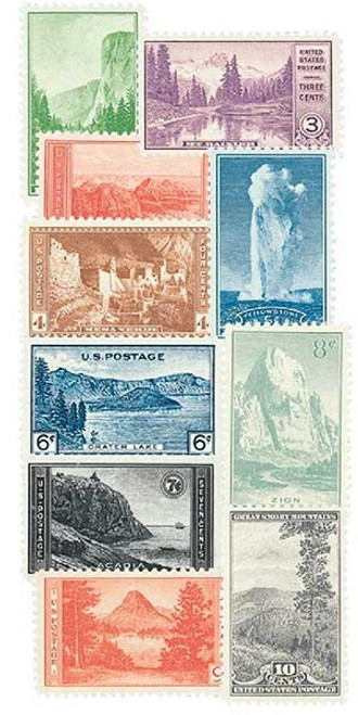 WS170 - 1934 National Parks Mint Stamps