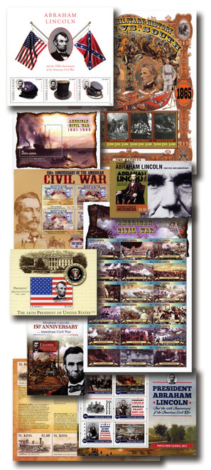 MFN481  - Civil War Collection, 10 Sheet Mix, Mystic's Choice, Worldwide
