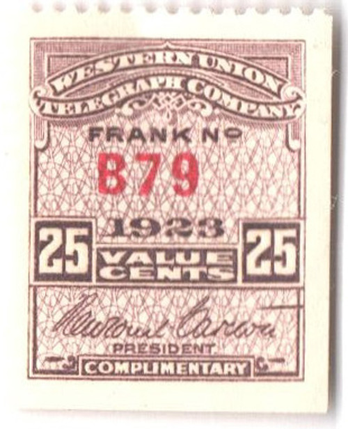 16T64  - 1923 25c dl vio,perf 12,"Carlton"