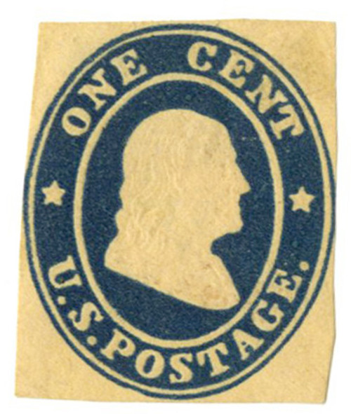 U19  - 1860-61 1c Blue, Stamped Envelope