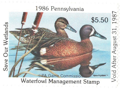 SDPA4  - 1986 Pennsylvania State Duck Stamp