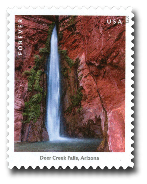 5800a  - 2023 First-Class Forever Stamp - Waterfalls: Deer Creek Falls, Arizona