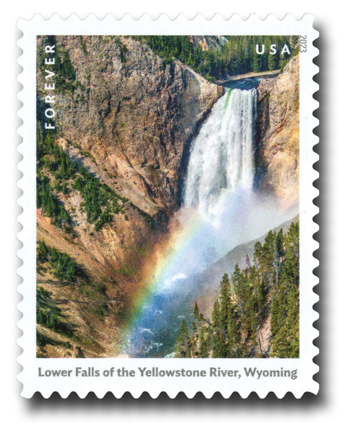5800d  - 2023 First-Class Forever Stamp - Waterfalls: Lower Falls of the Yellowstone River, Wyoming