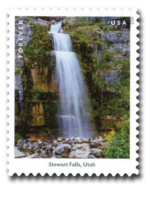 5800f  - 2023 First-Class Forever Stamp - Waterfalls: Stewart Falls, Utah
