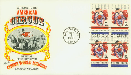 1309 FDC - 1966 5c American Circus