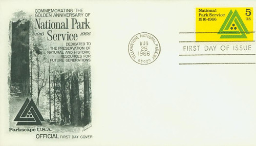 1314 FDC - 1966 5c National Park Service