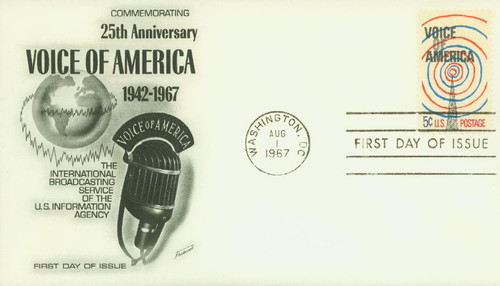 1329 FDC - 1967 5c Voice of America