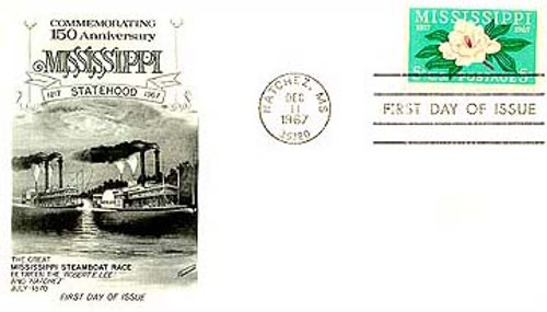 1337 FDC - 1967 5c Mississippi Statehood