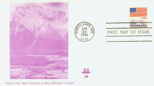 1893 FDC - 1981 18c Flags/Purple Mountains Majesties