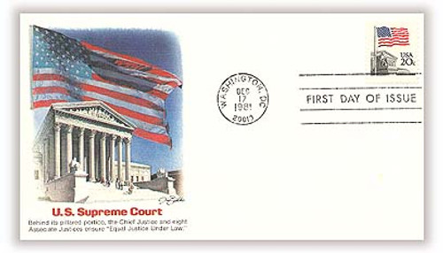 1894 FDC - 1981 20c Flag over Supreme Court