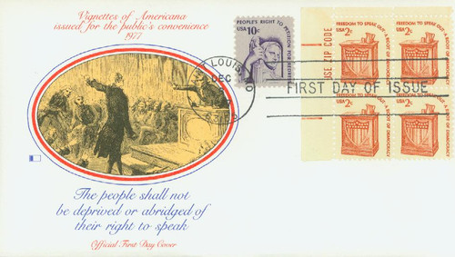 1582 FDC - 1977 2c Americana Series: Speaker's Stand