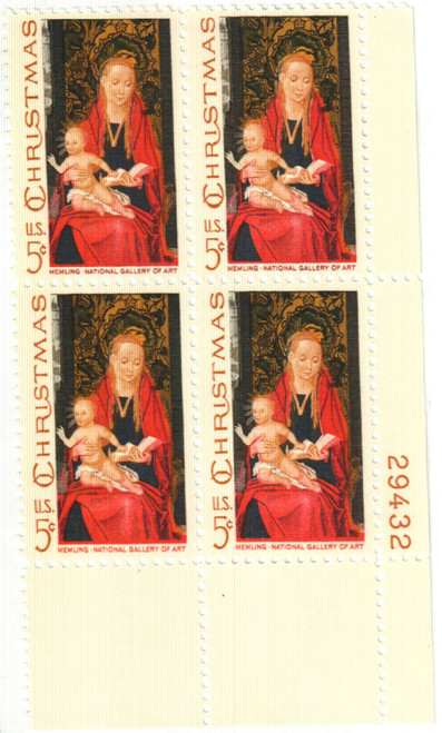 1336 PB - 1967 5c Traditional Christmas: Madonna and Child