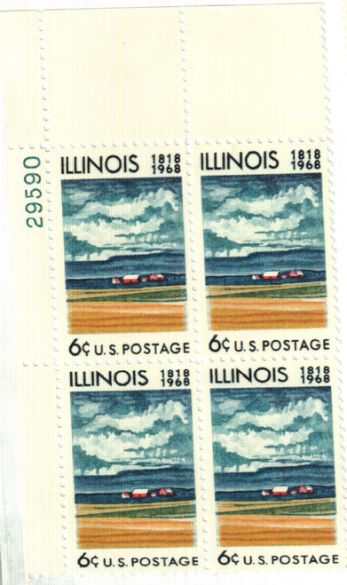 1339 PB - 1968 6c Illinois Statehood