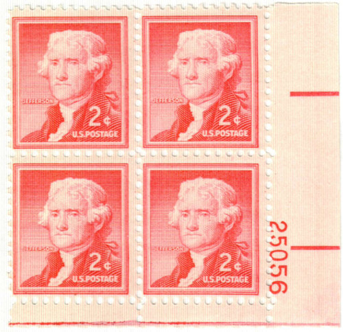 1033 PB - 1954 Liberty Series - 2¢ Thomas Jefferson