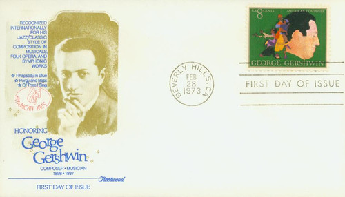 1484 FDC - 1973 8c George Gershwin