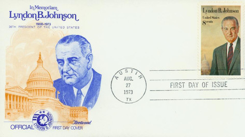 1503 FDC - 1973 8c Lyndon B. Johnson