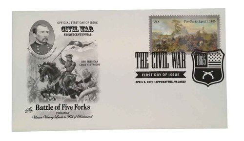 4980 FDC - 2015 First-Class Forever Stamp - The Civil War Sesquicentennial, 1865: The Battle of Five Forks