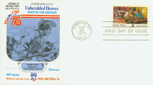 1560 FDC - 1975 10c Contributors to the Cause: Salem Poor