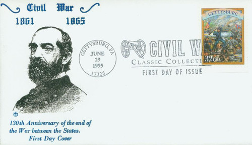 2975t FDC - 1995 32c Civil War: Gettysburg