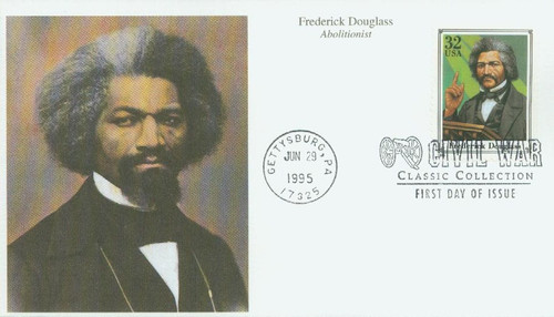 2975h FDC - 1995 32c Civil War: Frederick Douglass