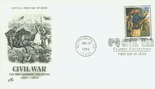 2975k FDC - 1995 32c Civil War: Harriet Tubman