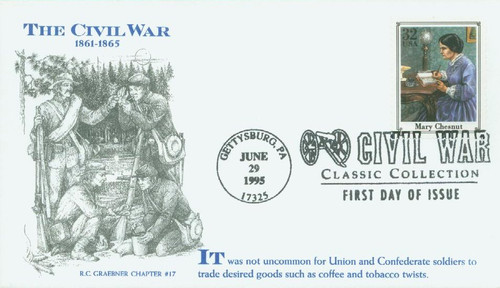 2975o FDC - 1995 32c Civil War: Mary Chestnut