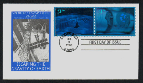 3411a-b FDC - 2000 $3.20 Escaping the Gravity Combo