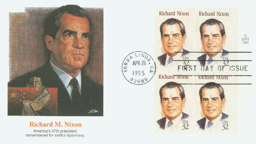 2955 FDC - 1995 32c Richard Nixon