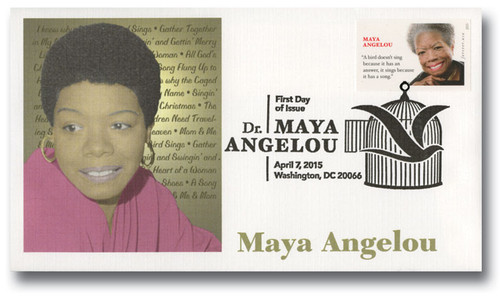 4979a FDC - 2015 First-Class Forever Stamp - Imperforate Maya Angelou