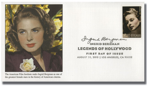5012a FDC - 2015 First-Class Forever Stamp - Imperforate Legends of Hollywood: Ingrid Bergman