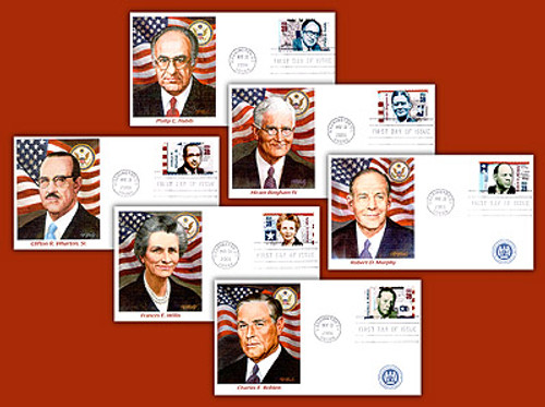 4076 FDC - 2006 39c American Diplomats, souvenir sheet of 6