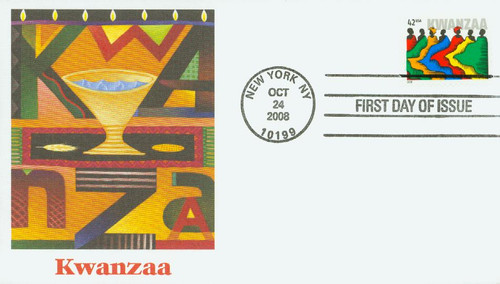 4373 FDC - 2008 42c Kwanzaa