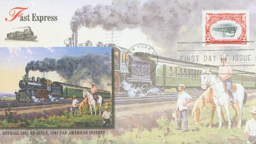 3505b FDC - 2001 2c Pan-American Invert Reproduction